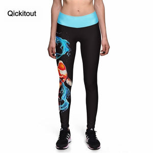 Qickitout Leggings 2016 New style Women's New Leggings Fitness Workout 22 Styles 3D Print New Pants Elastic Slim Leggings