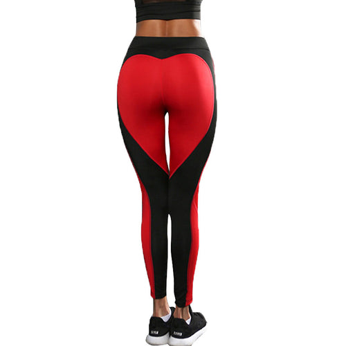 2017 Patchwork Heart-Shaped Sexy Leggings Women fitness legging workout para academia mulheres feminino push up