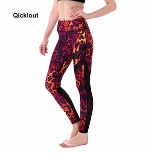Qickitout Leggings Spring Summer Womens Fashion Hot Leopard Thin Stretch leggings Colored Slim Skinny Mesh Leggings Pants Female