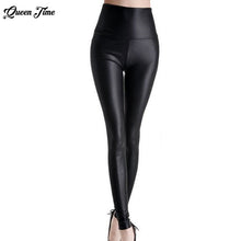 Load image into Gallery viewer, high quality slim leggings women leggings faux leather plus size High elasticity sexy pants leggins L-xl leather boots leggings
