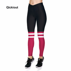 Qickitout Leggings 2017 New Arrival Halloween Christmas gift red and black Stitchin women's casual pants spring and autumn pants