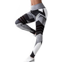 Load image into Gallery viewer, Women Geometry Print Sports Gym Yoga Workout Athletic Leggings Pants