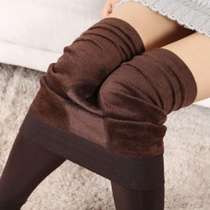 Women Winter Thick Warm Fleece Lined Thermal Stretchy Leggings Pants