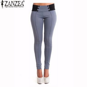 Women Sexy Skinny Pants 2018 Autumn Casual Bodycon Slim Fitted Pencil Leggings Female Mid Waist Ankle-length Trousers Plus Size