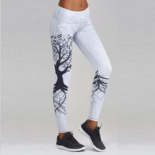 Load image into Gallery viewer, Qickitout Leggings Hot Sell Women&#39;s Skull&amp;flower Black Leggings Digital Print Pants Trousers Stretch Pants Plus Size