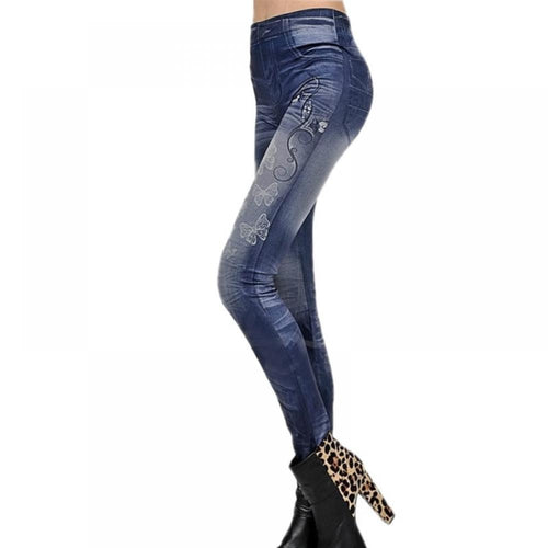 2018 Stretchy Jeggings Sexy Classic Slim Leggings Jean Women Skinny New Pants Skinny imitation Fashion